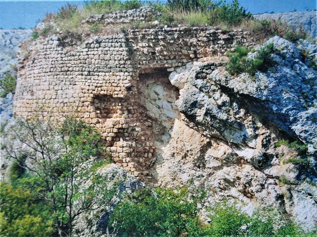 Ruins of Kamičak Castle at Krka River, Šibenik-Knin County, Croatia