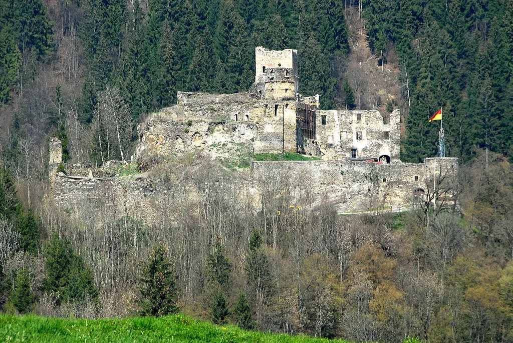 Castle ruin Glanegg in Mautbrücken, municipality Glanegg, district Feldkirchen, Carinthia, Austria, EU