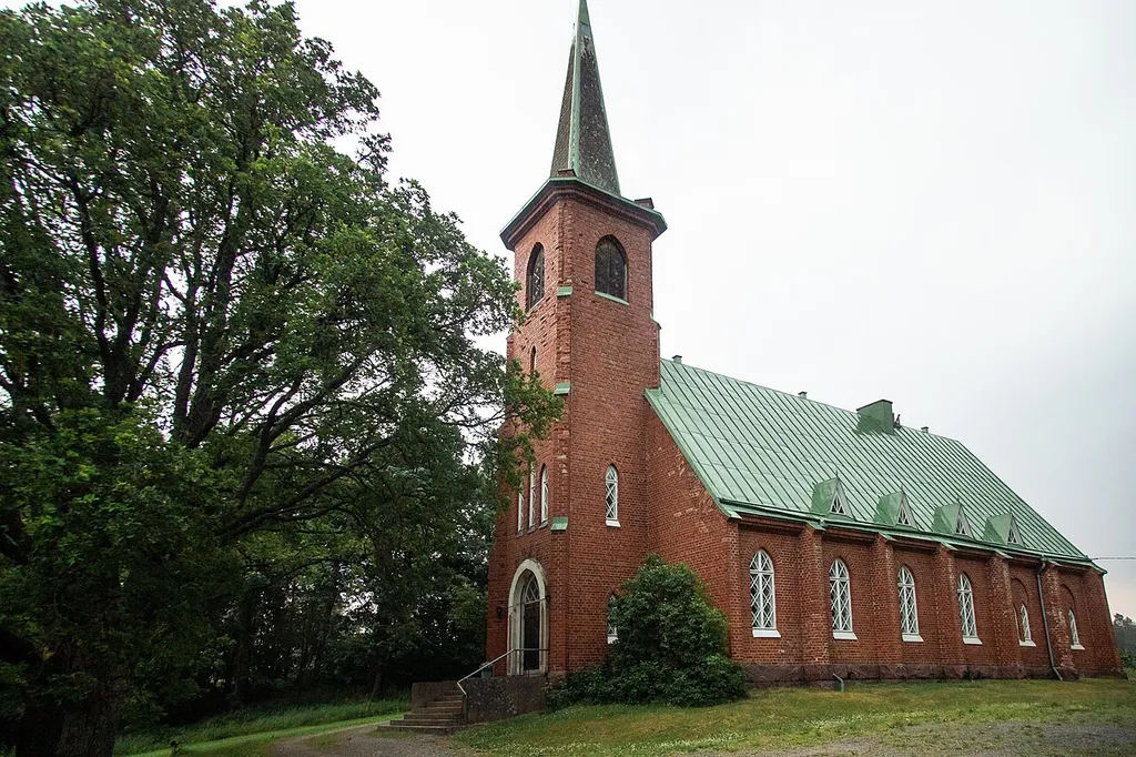 Taborkyrkan i Ingå. Metodistförsamlingens kyrka, byggd 1925.