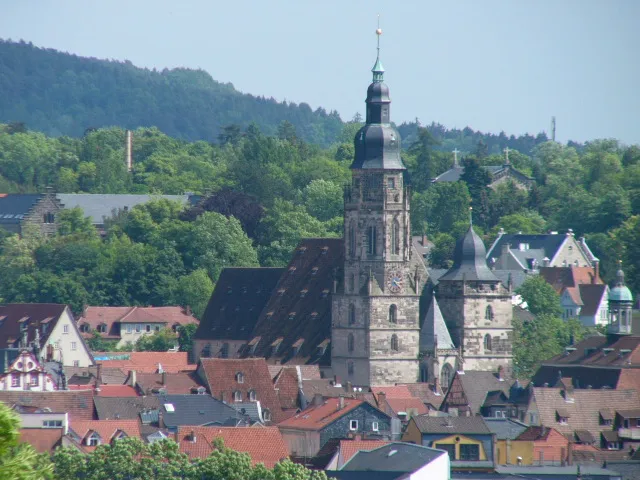 Moritzkirche vom Gelände der Fachhochschule aus fotografiert
