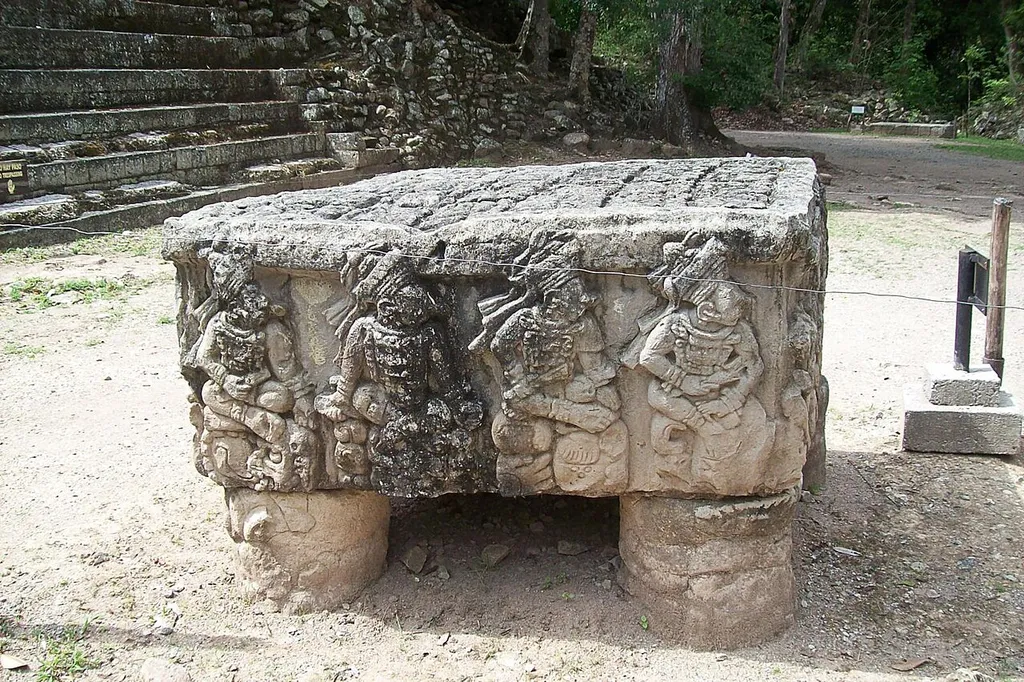 World Heritage Site of Copan. Altar Q