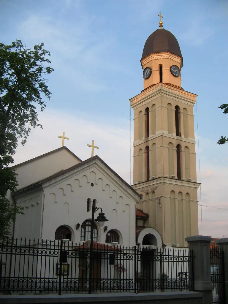 Orthodox cathedral in Zaječar, Serbia/La cathédrale orthodoxe de Zaječar, une des villes principales de Serbie