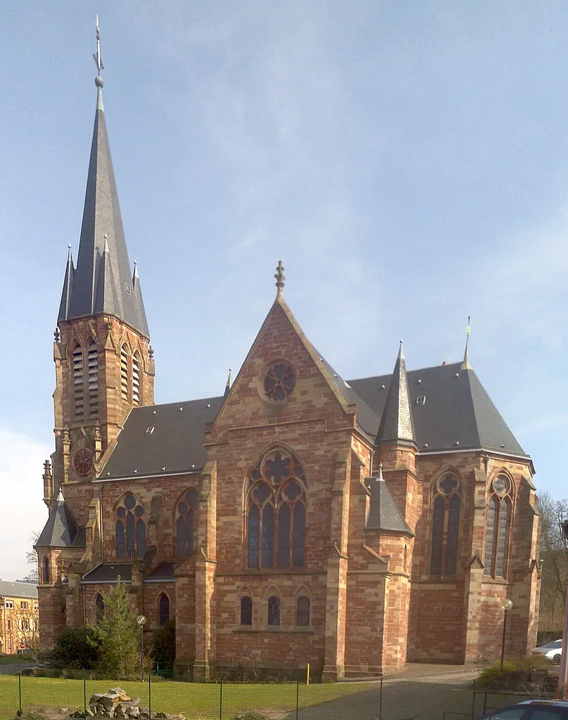 Protestantisch-lutherische Pfarrkirche Forbach, Nordwestfassade