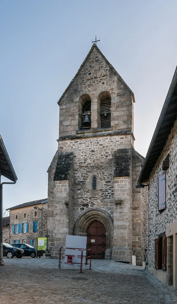 Saint Medard church in Burgnac, Haute-Vienne, France