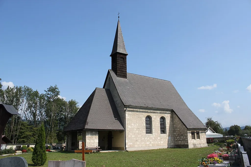 Church in St Lorenzen in the community of Sankt Kanzian am Klopeiner See