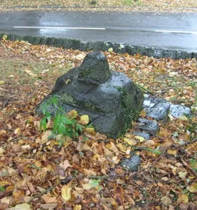 Remains of village cross 15 metres west of Church of St Peter