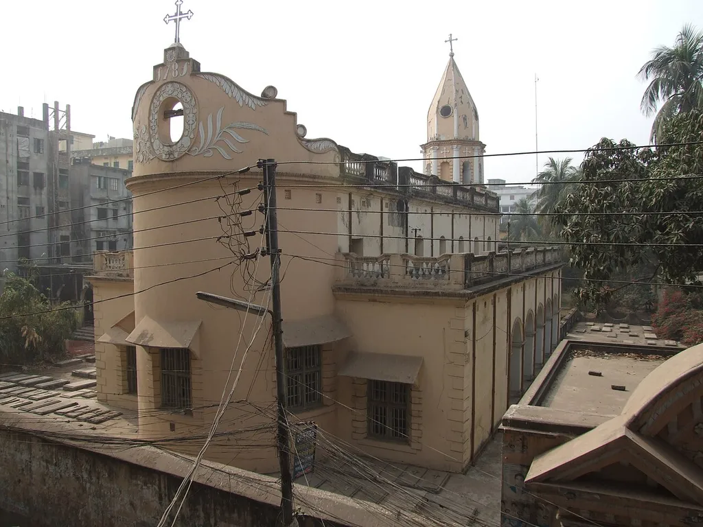 Two century old Armenian Church in Old Dhaka, Bangladesh. My students "Arafat &amp; Hossien" helped me to take this picture.
