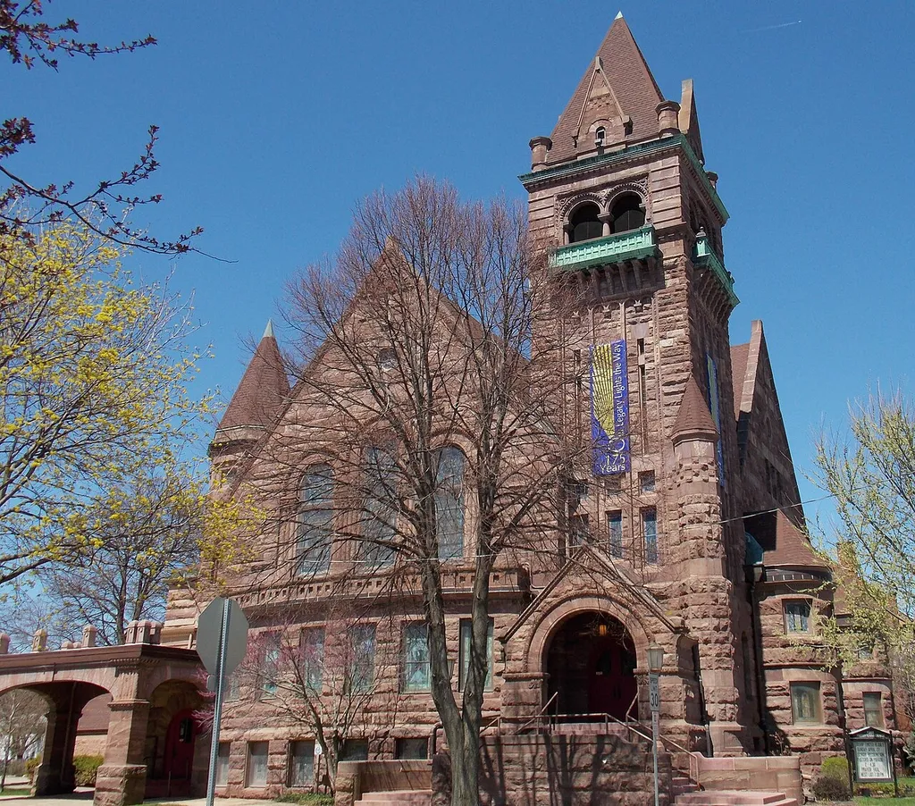 First Presbyterian Church in Davenport, Iowa. It is listed on the National Register of Historic Places.