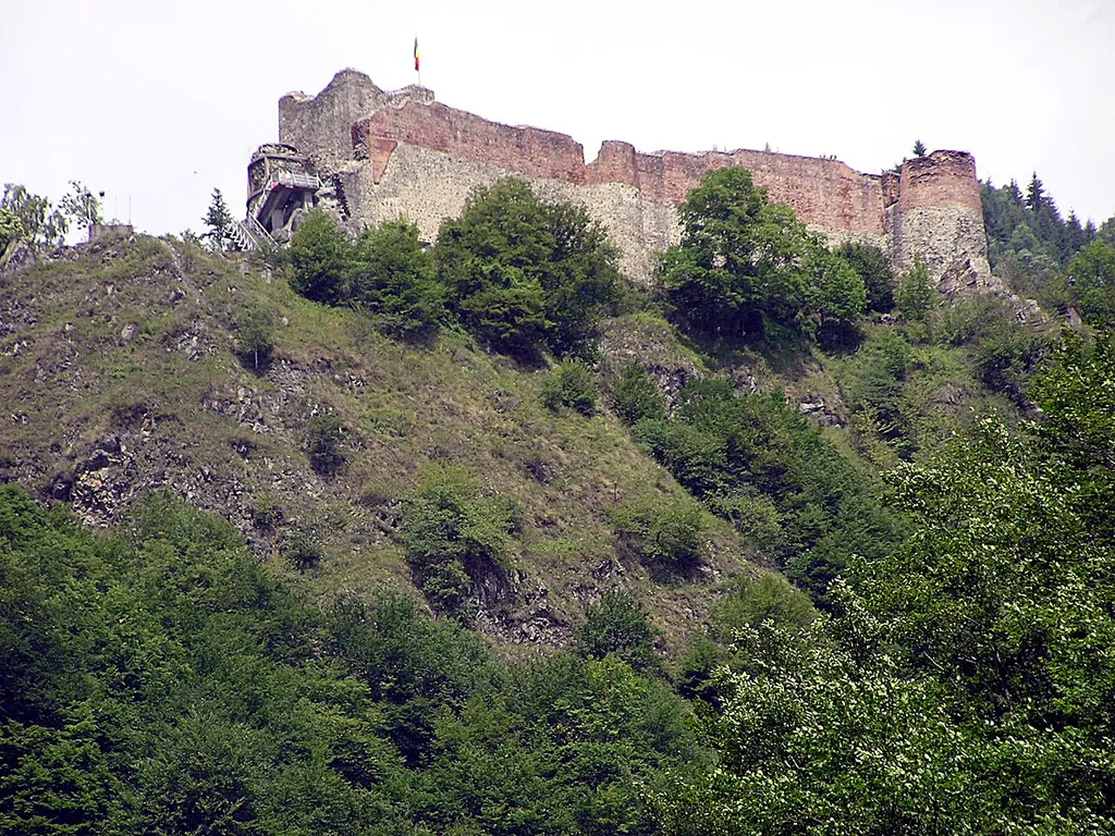 Poenari Castle in Argeş County, Romania