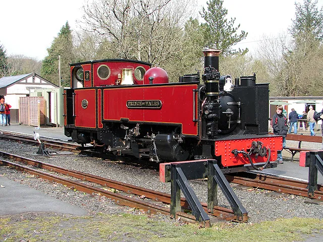 Vale of Rheidol Railway locomotive No. 9 "Prince of Wales" rests at Devil's Bridge after arrival from Aberystwyth.
