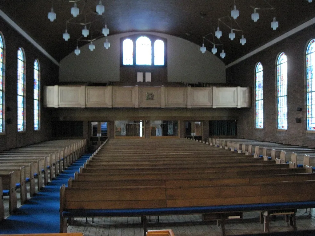 Interior of Williamwood Parish Church, from the choir area.