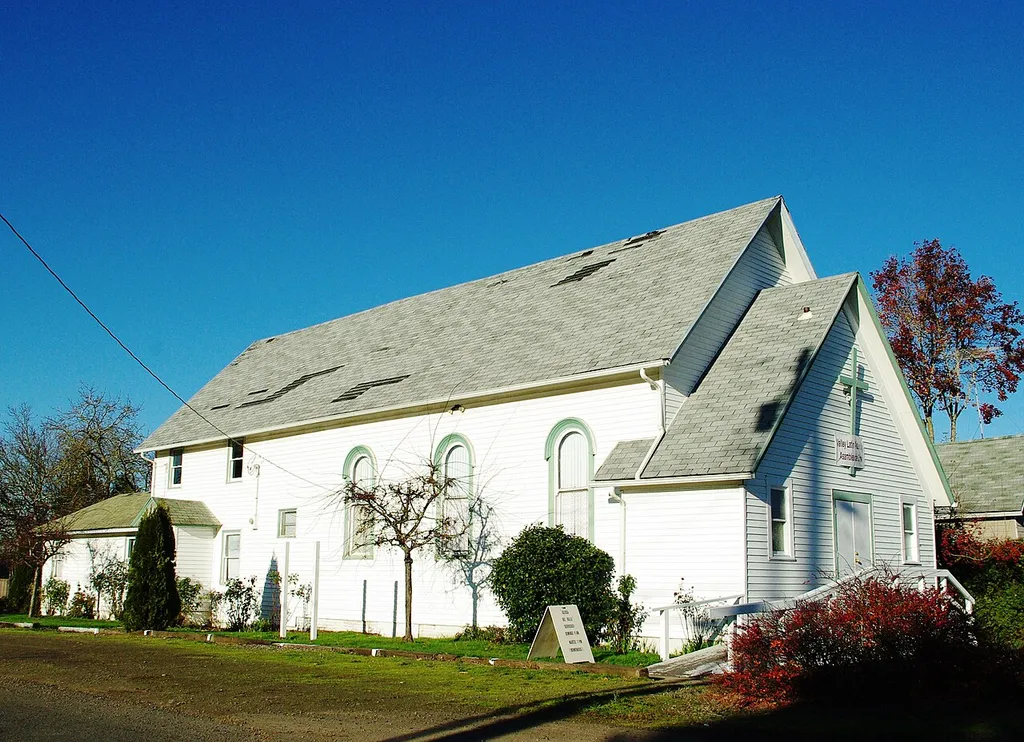 Property listed on the w:National Register of Historic Places in w:Dayton, Oregon. w:Free Methodist Church (Dayton, Oregon)