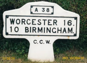 Milestone, Lydiate Ash, by "Hazlewood" No. 658, on "Old Birmingham Road"; now by-passed