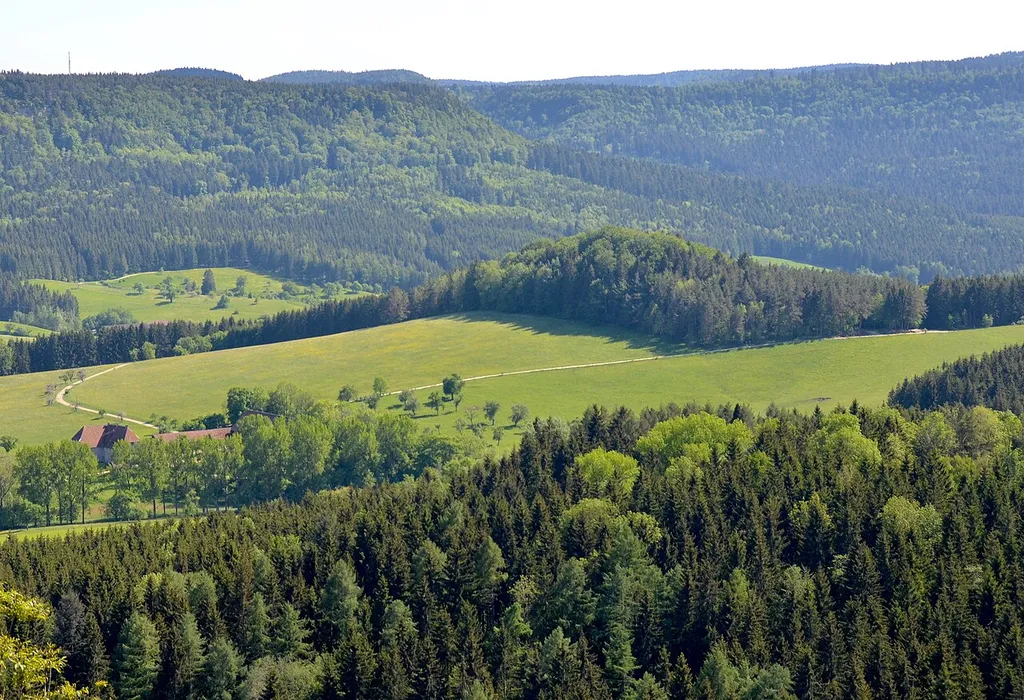 Burzel (Burg Hausen) und Gehöft Oberhausen bei Hausen am Tann
