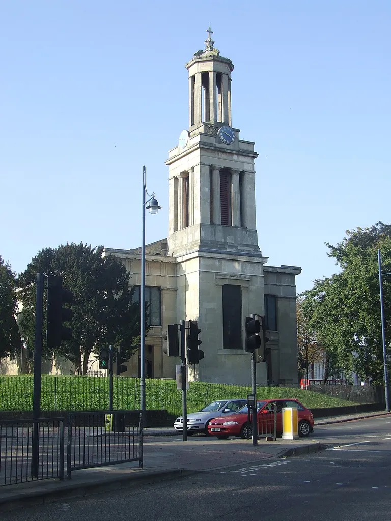 The Church of St Matthew with St Jude, Brixton, South London, dates from the 1820's. When my father started at the parish primary school in 1911, it was in Surrey. The church is one of several designed by C F Porden (1790-1863). Amongst those he designed, St Matthew's is unusual in having its tower at the west end.