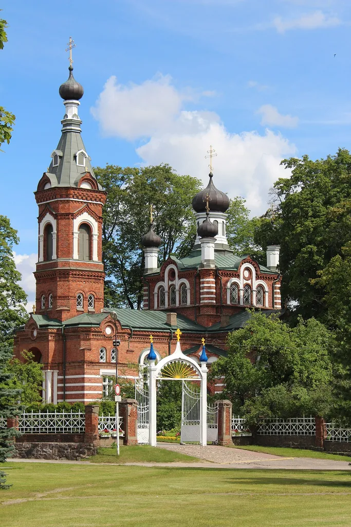 Town Limbaži, the Russian Orthodox church.