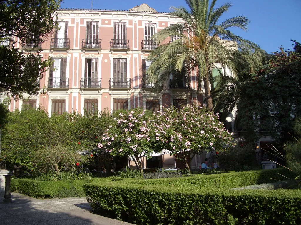 Building in Calle Císter 4, Málaga, Spain. Built in 1886 by Jerónimo Cuervo