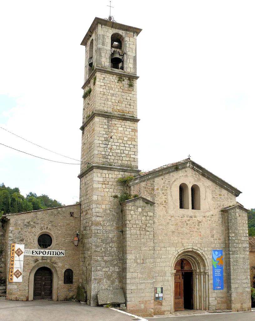 Valbonne - Ancienne abbaye,église Sainte-Blaise - Façade occidentale