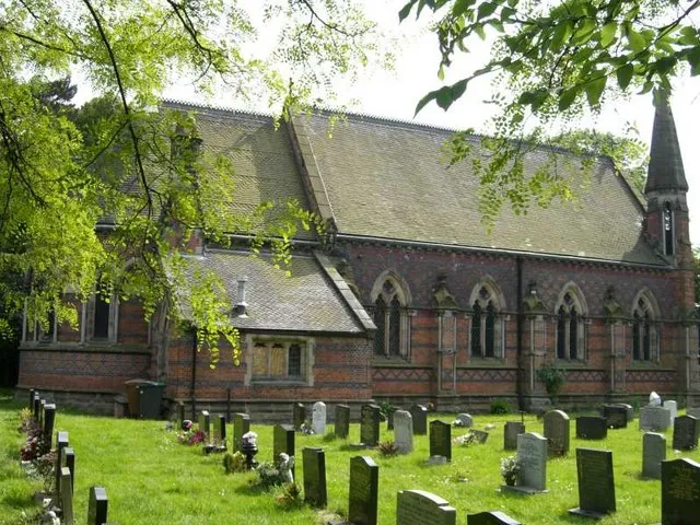 St Michael and All Angels parish church, Crewe Green, Cheshire, seen from the north