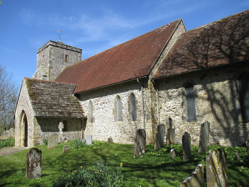 St. Andrew's Church, Edburton, West Sussex, seen from the south-east.