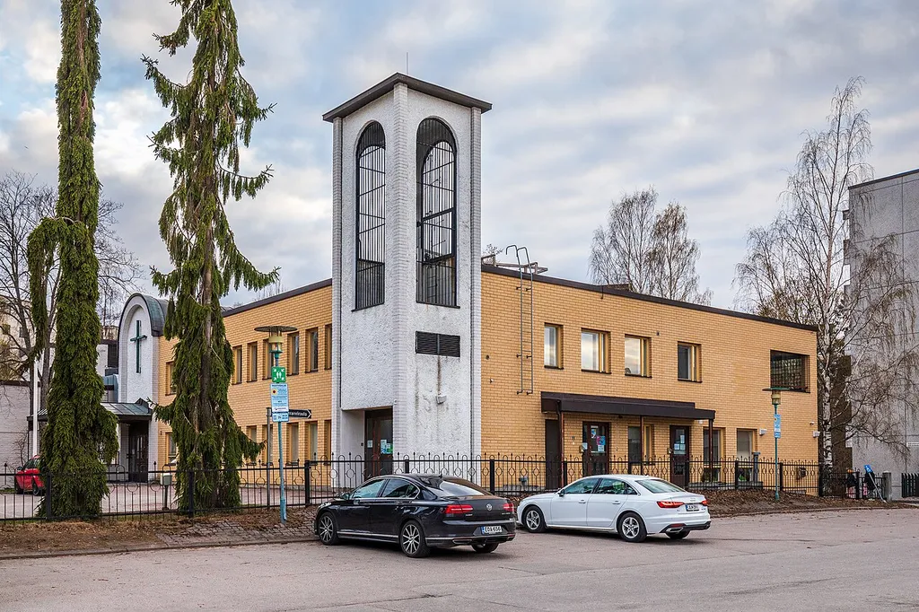 North east side of Hakunila Church in Hakunila, Vantaa, Finland in 2022 May.