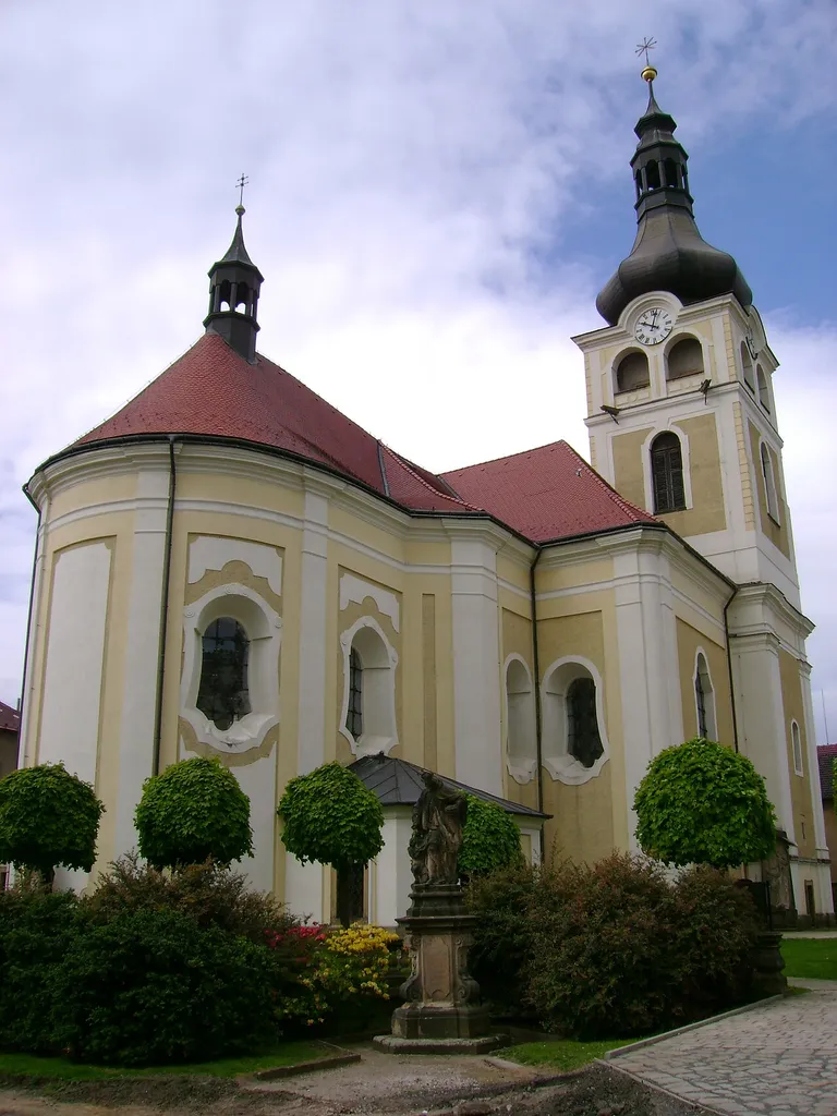 Church of the Nativity of the Virgin Mary in Hořice, Czech Republic.