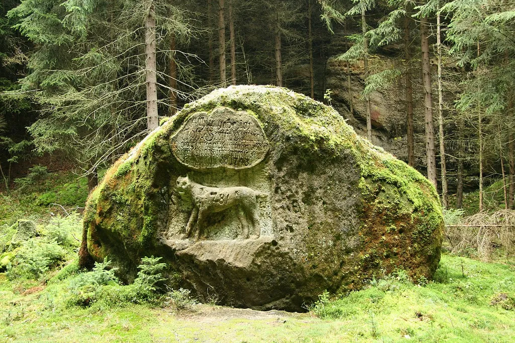 Luchsstein im Großen Ziegengrund, Elbsandsteingebirge