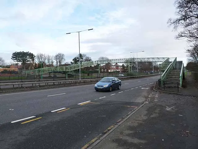 Footbridge over the A69
