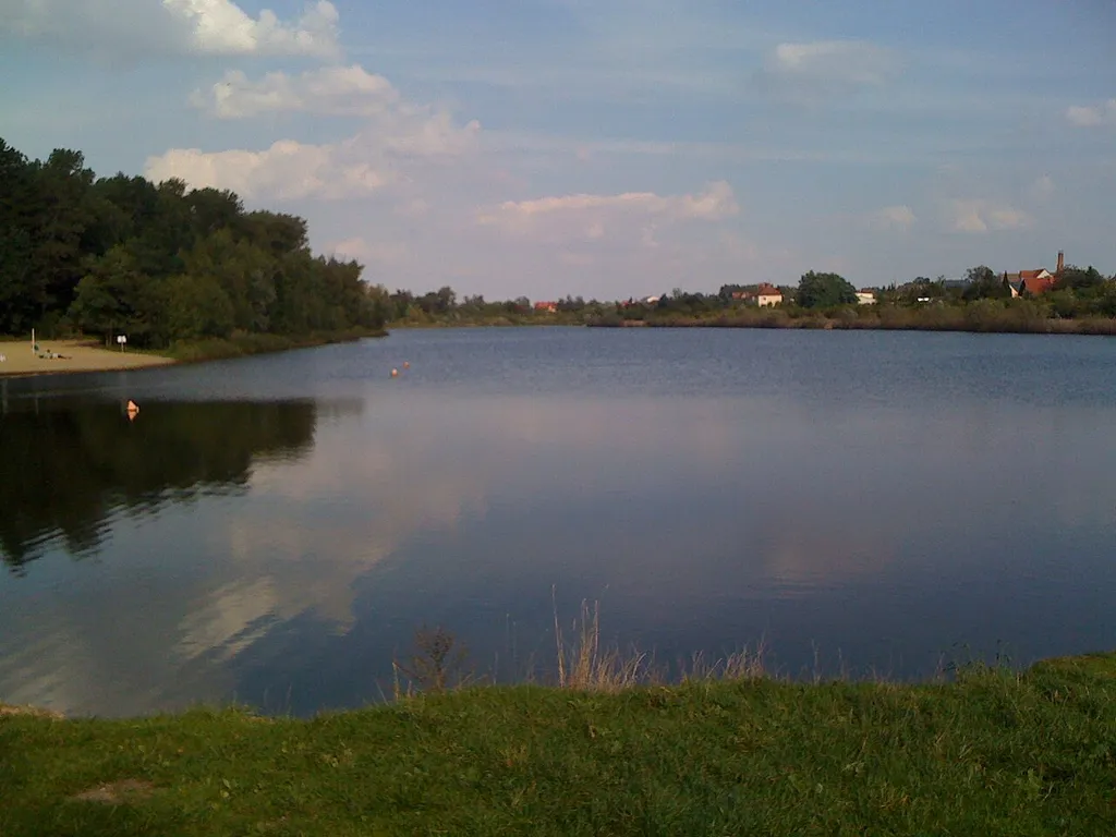 Heidesee Halle (Saale) von Westen