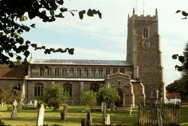 Parish church of St Mary the Virgin, Walsham-le-Willows, Suffolk, seen from the north