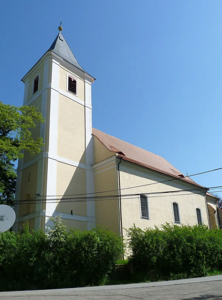Church of the Assumption in the village of Hroby, Tábor District, South Bohemian Region, Czech Republic, part of the municipality of Radenín.