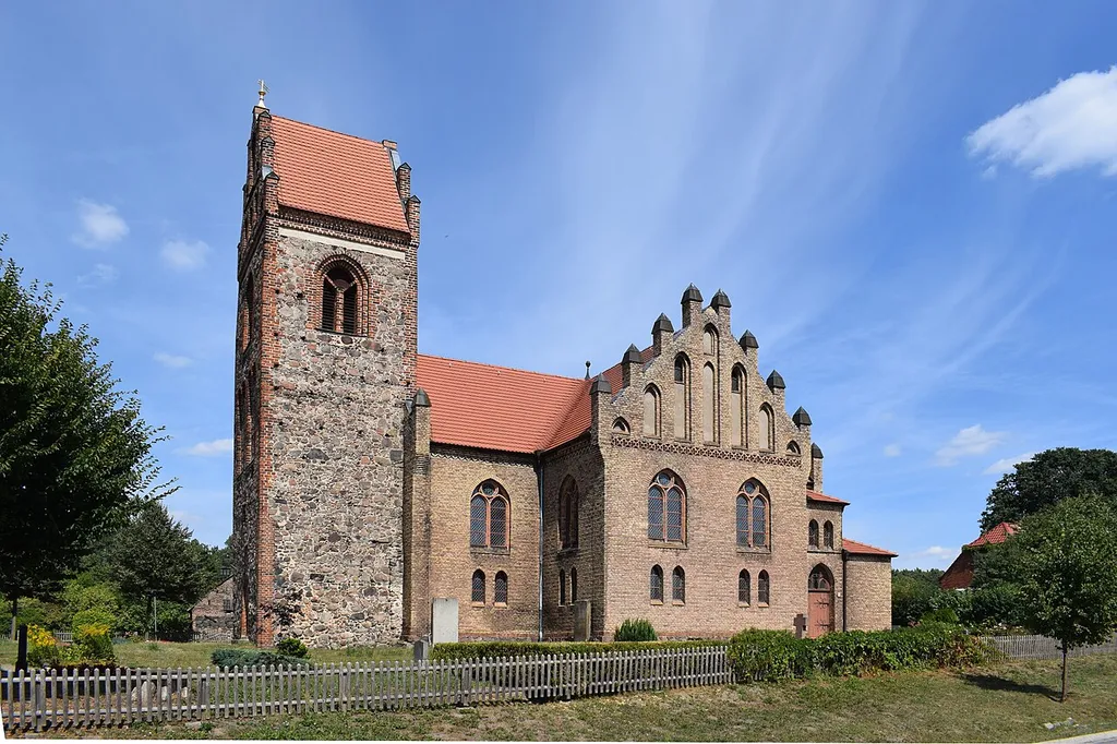Dorfkirche in Neu Golm, Bad Saarow, Brandenburg.