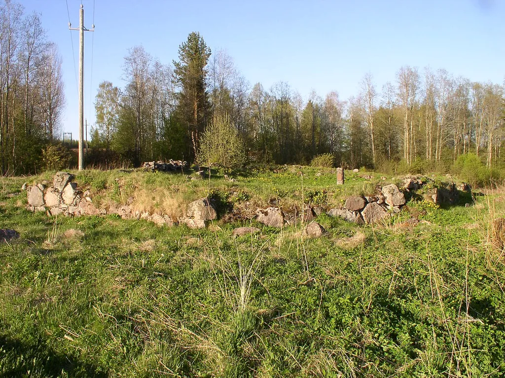 Ruin of the medieval Saint Lawrence church in Hämeenkoski, Finland.