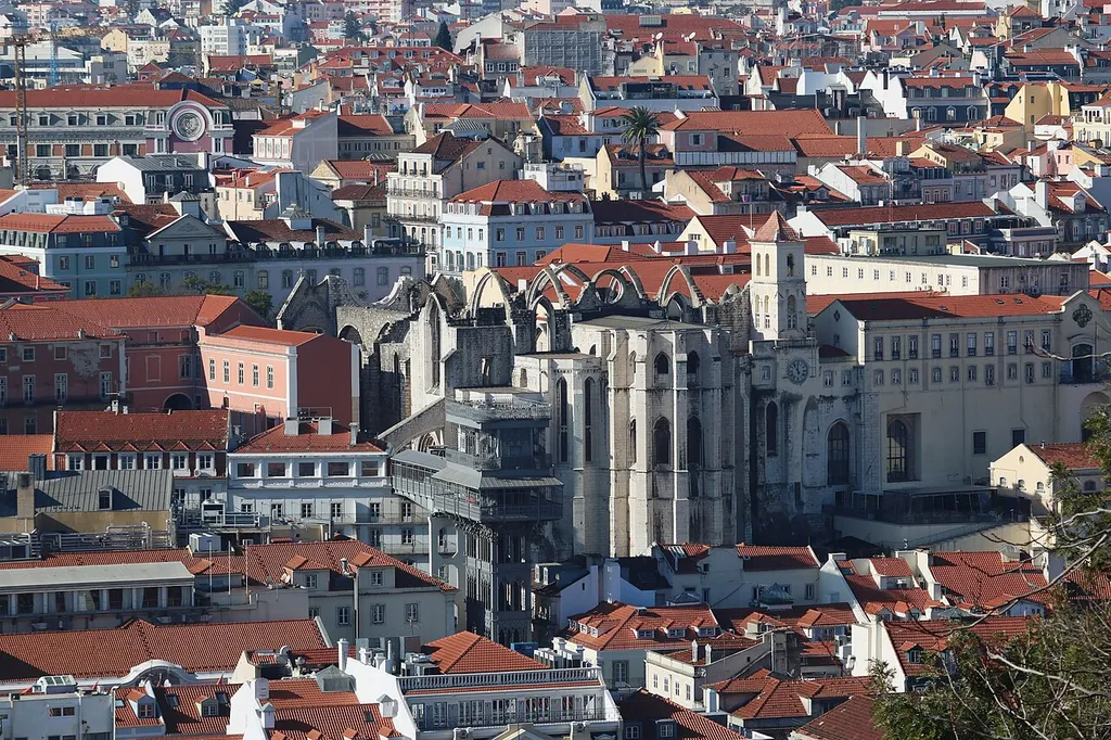 Lisbon - Convento do Carmo‎ from Castelo de São Jorge