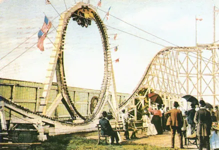 Flip Flap Railway, an early looping roller coaster at Coney Island Source: Encyclopædia Britannica