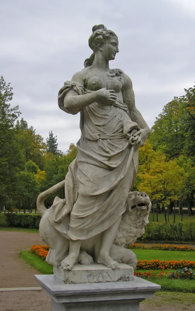 Statue of Pax in Pavlovsk Garden. St Petersburg, Russia. Sculptor: Pietro Baratta.