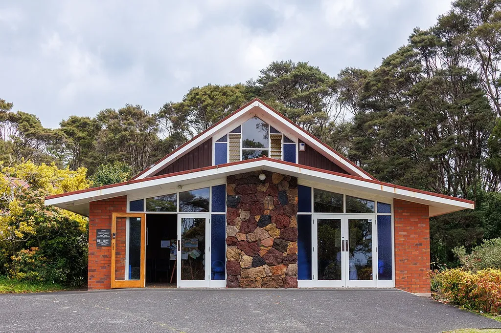 Oratia Combined Church in Oratia, Auckland, viewed frontally.