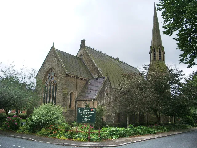 Christ Church parish church, Fulwood, Preston, Lancashire, seen from the northeast