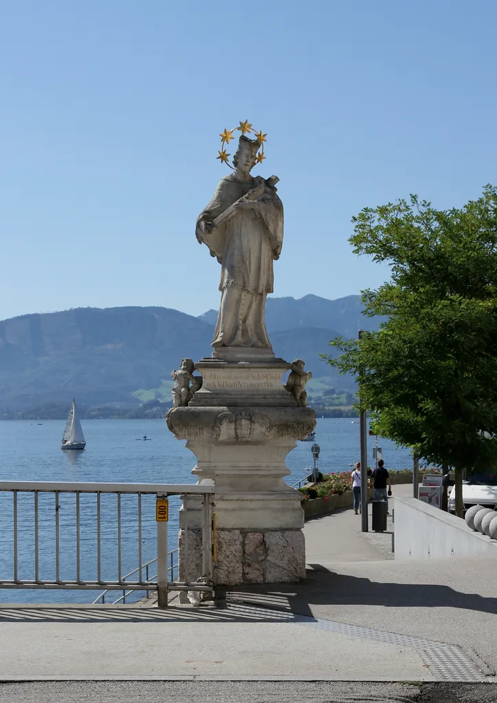 Statue John of Nepomuk, Traunbrücke, Gmunden