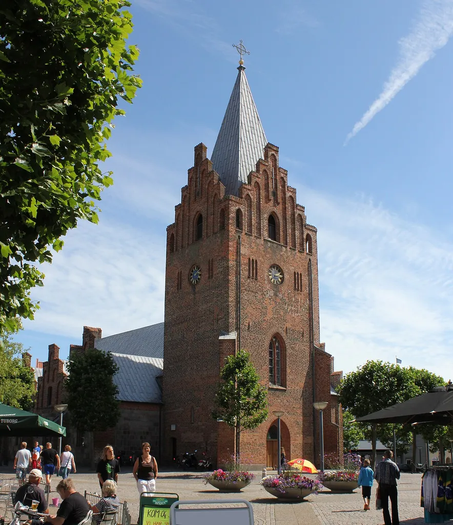 Grenaa Church or Sct. Gertruds Churcis located in Grenaa city center. The church is built around 1300, but the church's interior was in 1649 destroyed by a fire. The reconstruction of the 1650s was a domed church. It is built of brick and granite. A renovation in 1870 gave the church its distinctive spire.