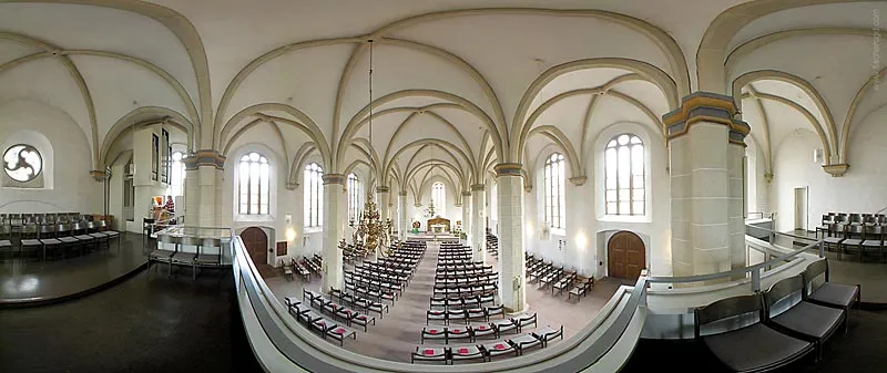 Innenansicht der Petrikirche in Petershagen, Nordrhein-Westfalen.