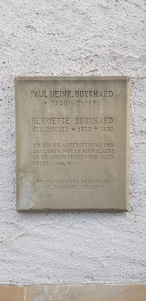 Plaque on Reformierte Kirche Küsnacht