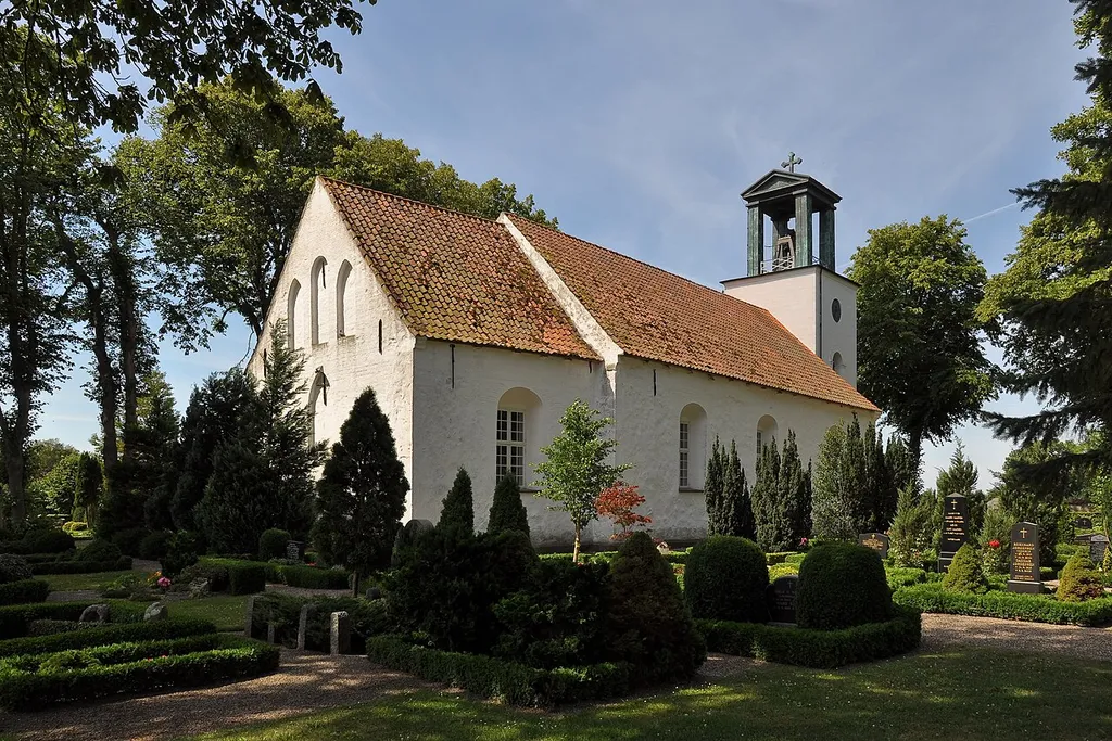 Tranderup Church in Ærø Municipality, Denmark.