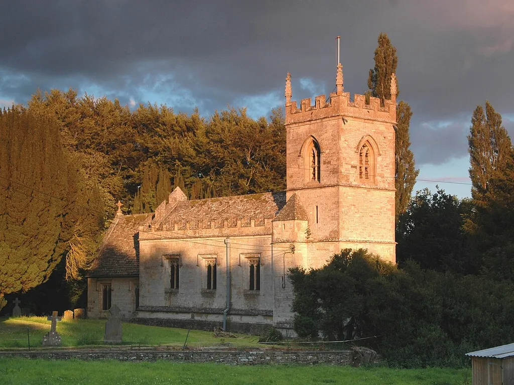 Church of England parish church of St Edward the Confessor, Westcot Barton, Oxfordshire: view from the northwest.