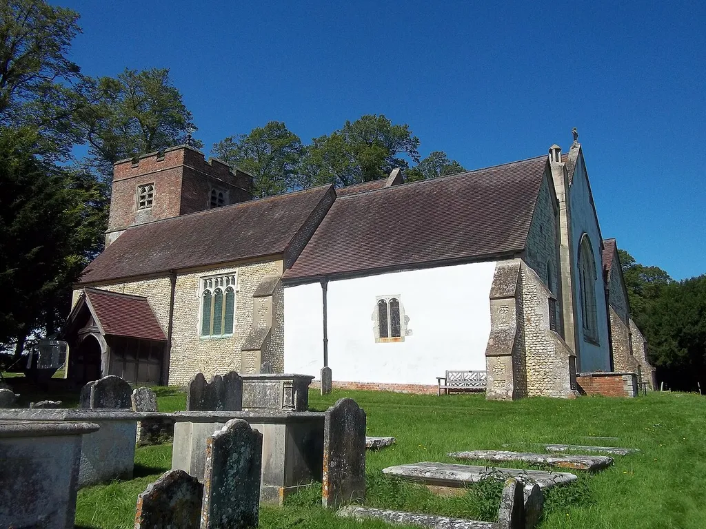 St Mary's parish church, Bentley, Hampshire, seen from the southeast