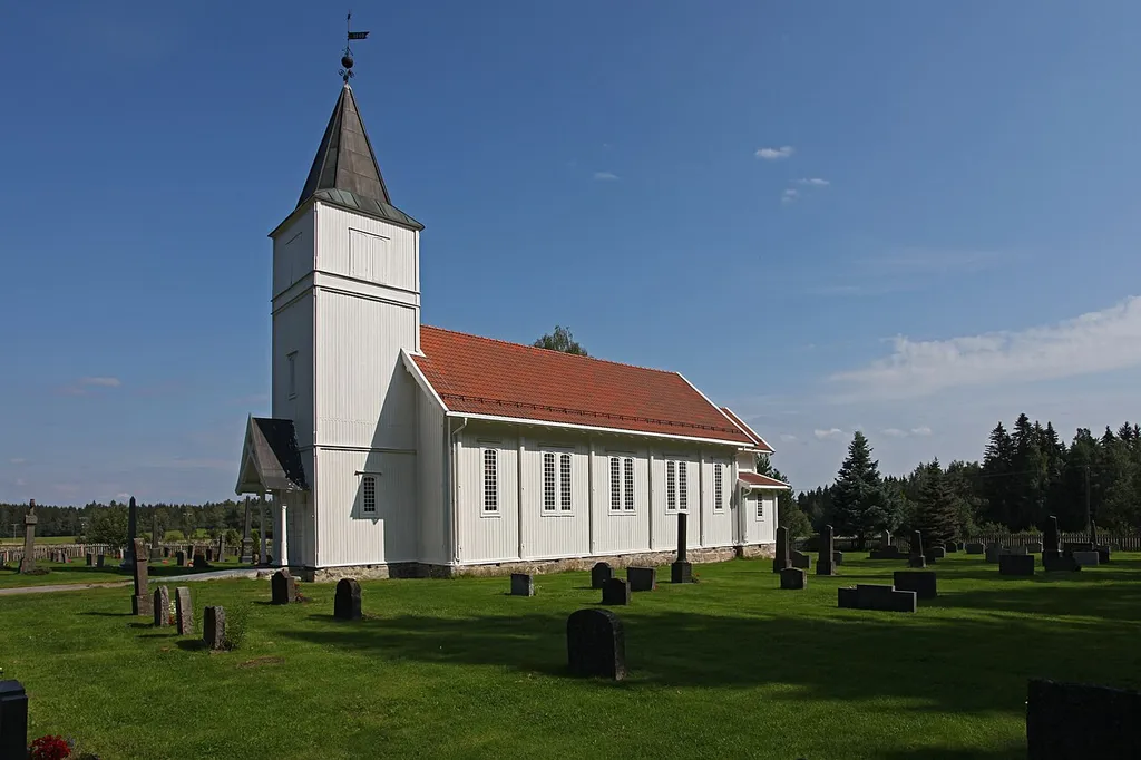 Picture of Vestre Spone church (Modum, Buskerud - Norway)