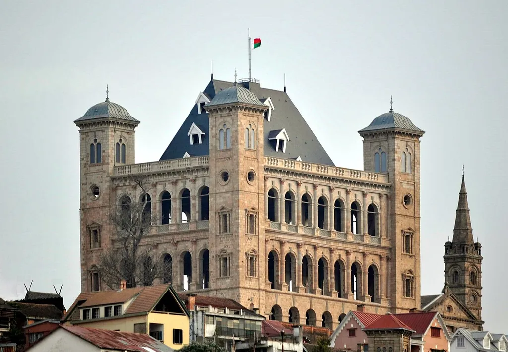 View of the reconstructed Manjakamiadana palace, Rova of Antananarivo, Madagascar