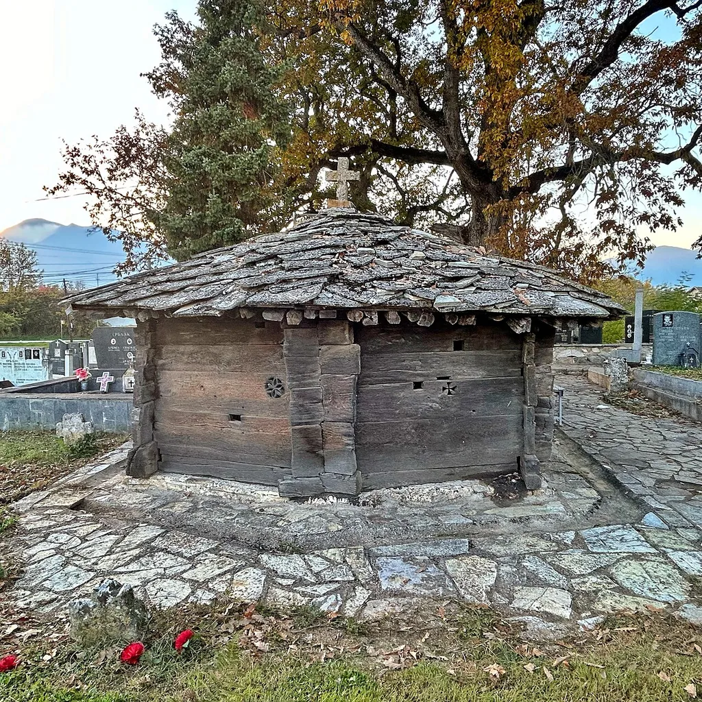 The wooden church in Gorazhdec, Kosovo