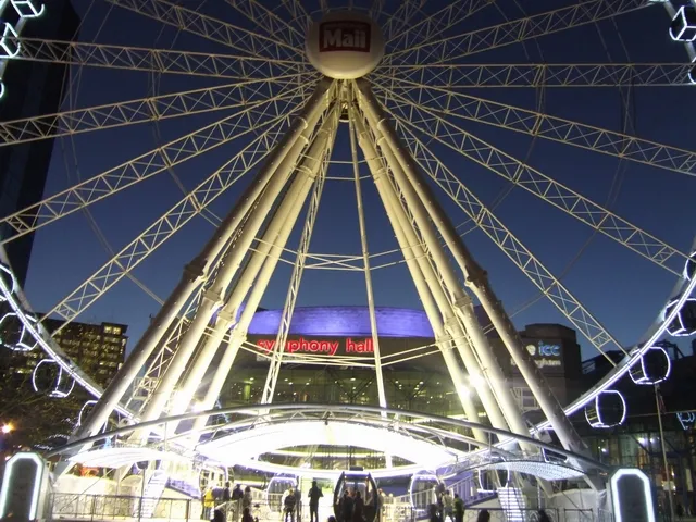 New entrance in front of the Symphony Hall The Birmingham Wheel returns to Centenary Square.