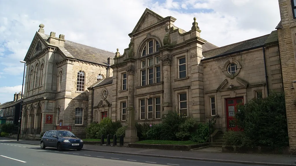 Otley Methodist Church, Boroughgate, Otley, West Yorkshire. Taken on the afternoon of Friday the 28th of August 2017.